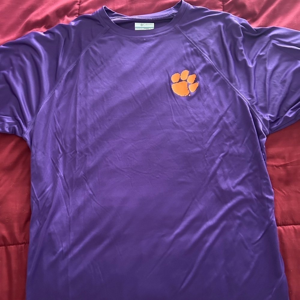 Clemson Tigers Columbia Terminal Tackle Omni-Shade Raglan Long Sleeve T-Shirt - Picture 2 of 5
